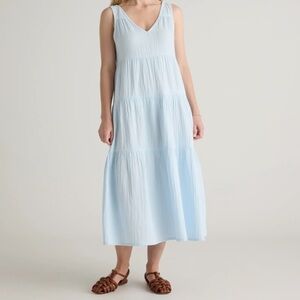 Quince Light Blue Sleeveless Maxi Dress - size L